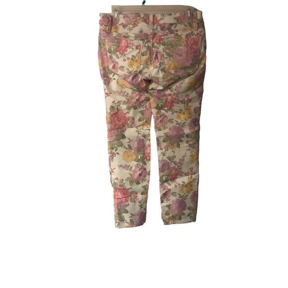 Ann Taylor Womens Multicolor Floral Modern Fit Skinny Stretch Denim Jeans Size 2 - Picture 2 of 5